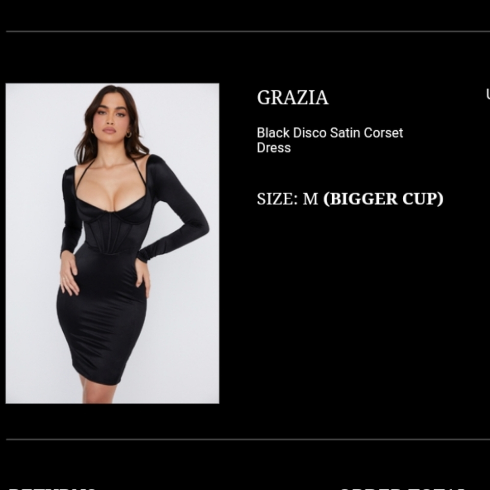 New House Of CB GRAZIA Dress Medium (bigger cup)
